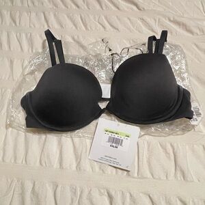 Calvin Klein Push-up Plunge Black Bra